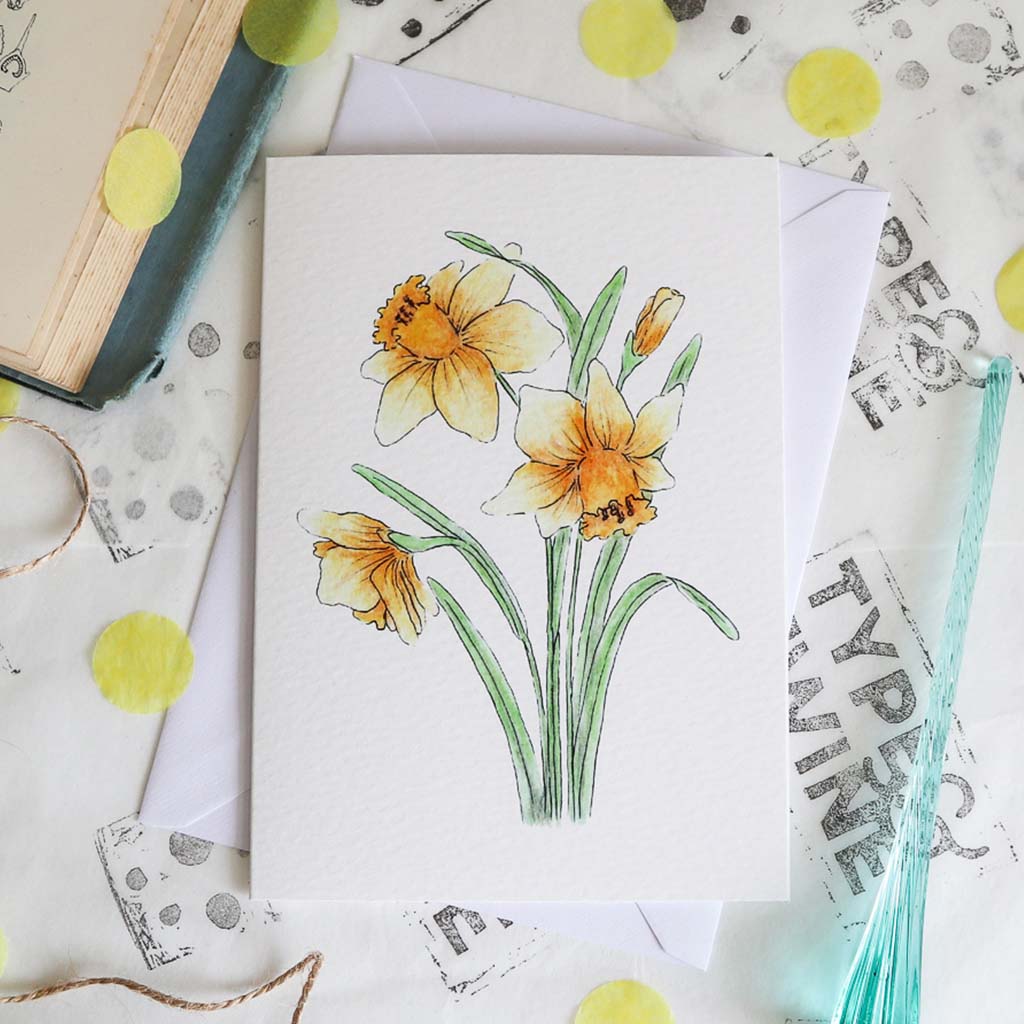 March Daffodil Birth Flower Card