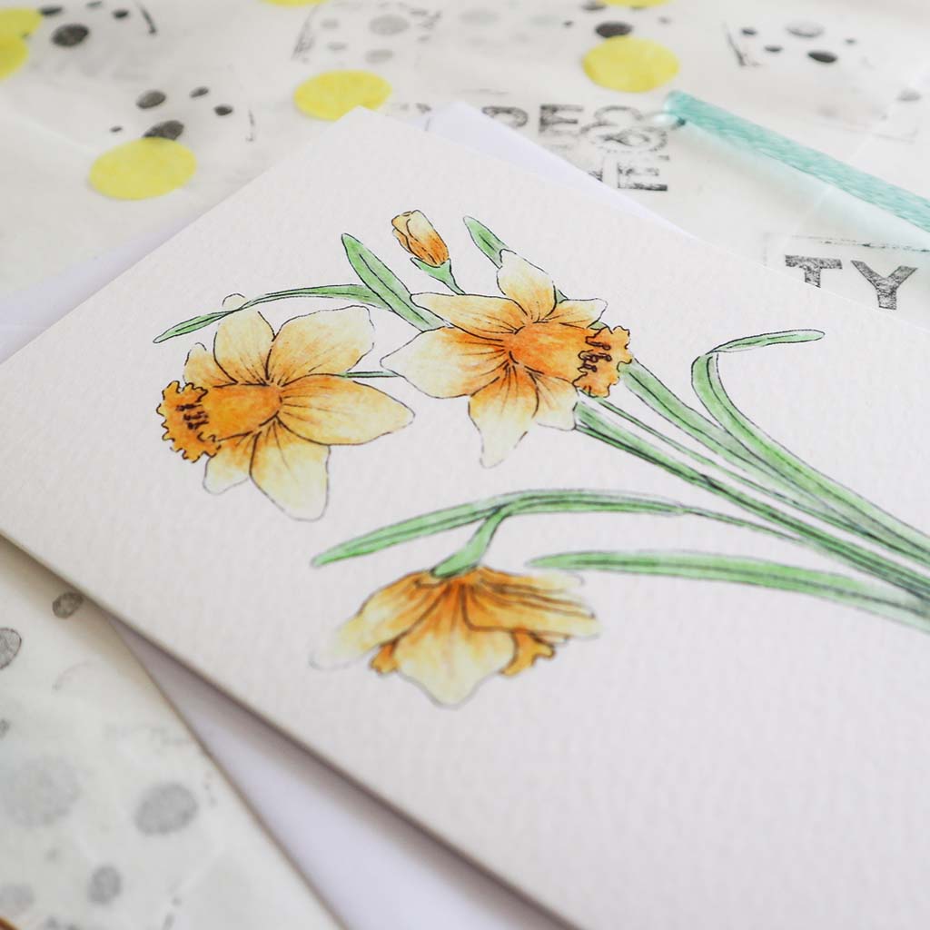 March Daffodil Birth Flower Card