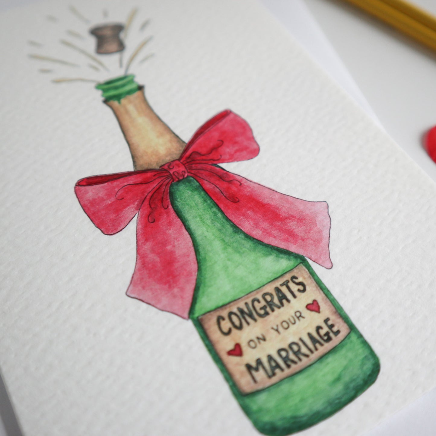 Pop the Bottle Wedding Card