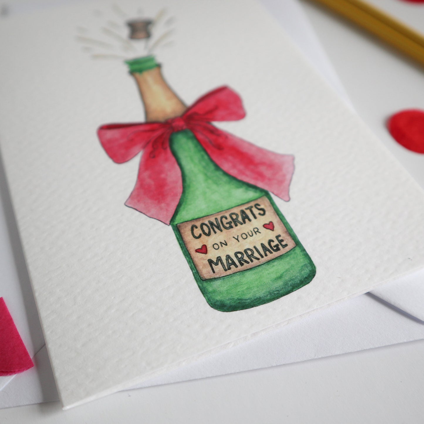 Pop the Bottle Wedding Card