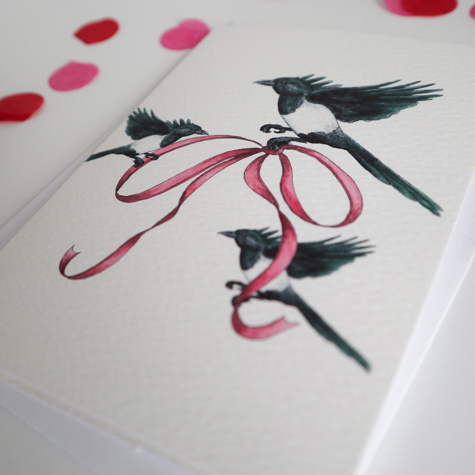 Three for a Girl Magpie Card
