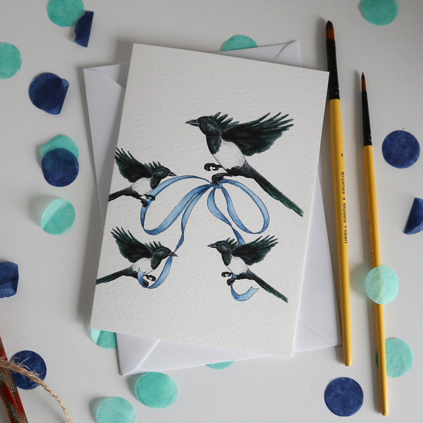 Four for a Boy Magpie Card