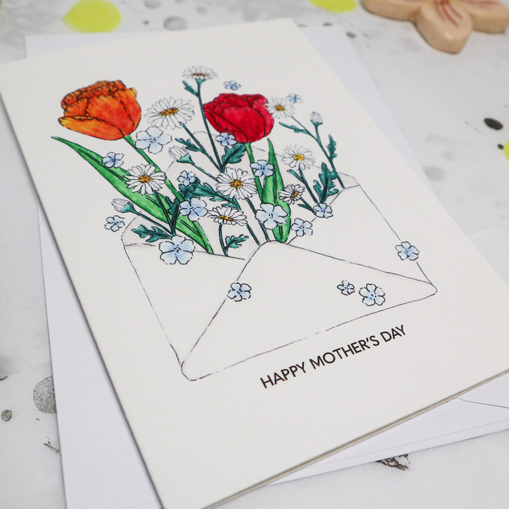 Happy Mother's Day Flower Envelope Card