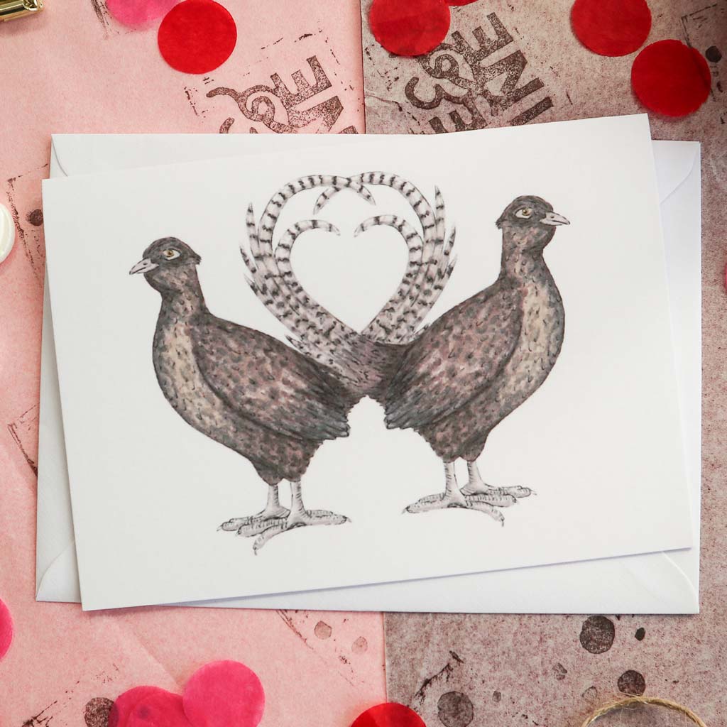 Pheasant Hearts Card