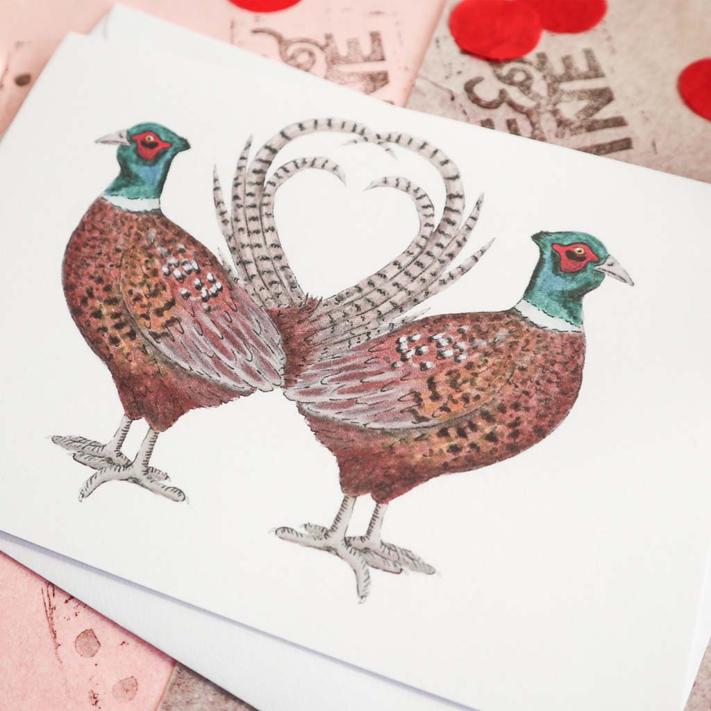 Pheasant Hearts Card