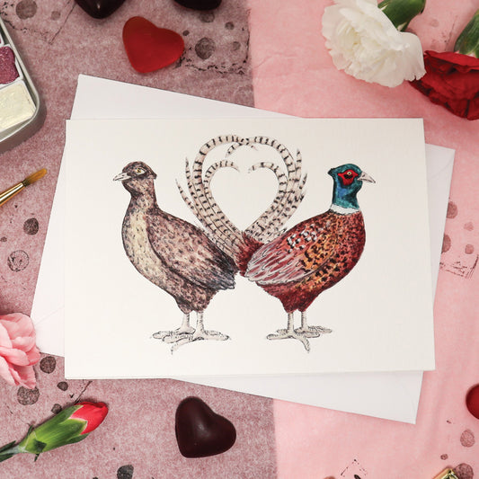 Pheasant Hearts Card