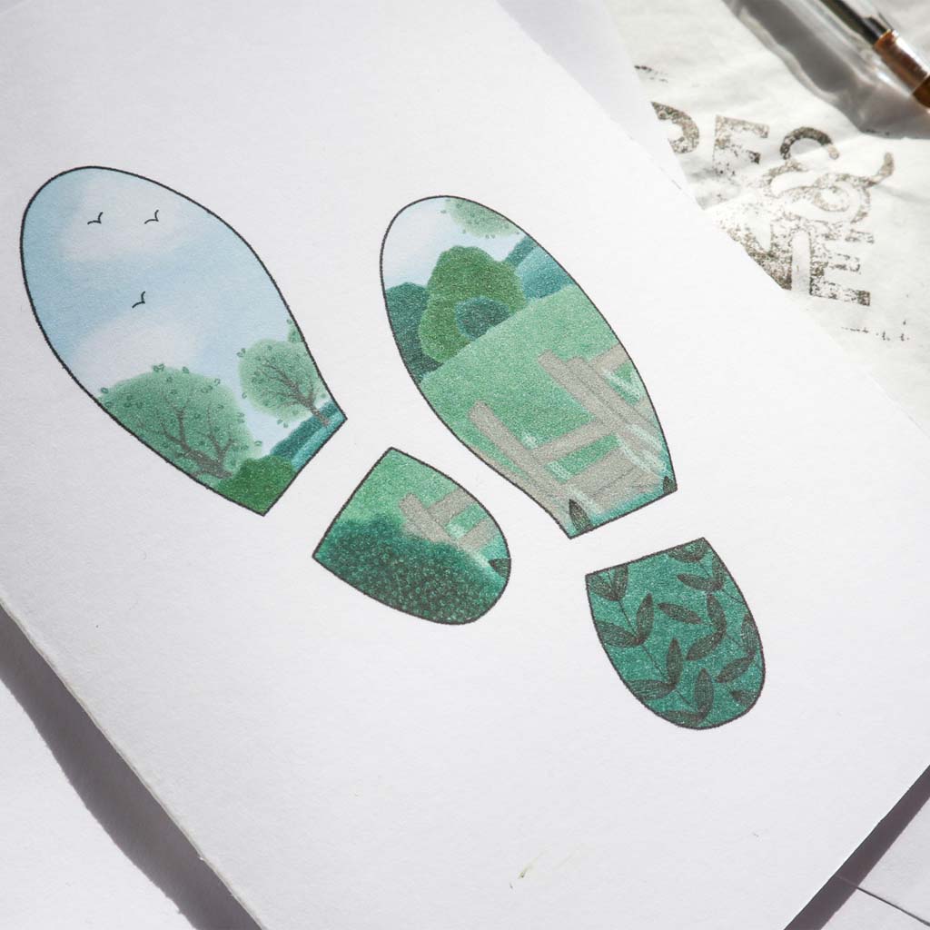 Countryside Footprints Card