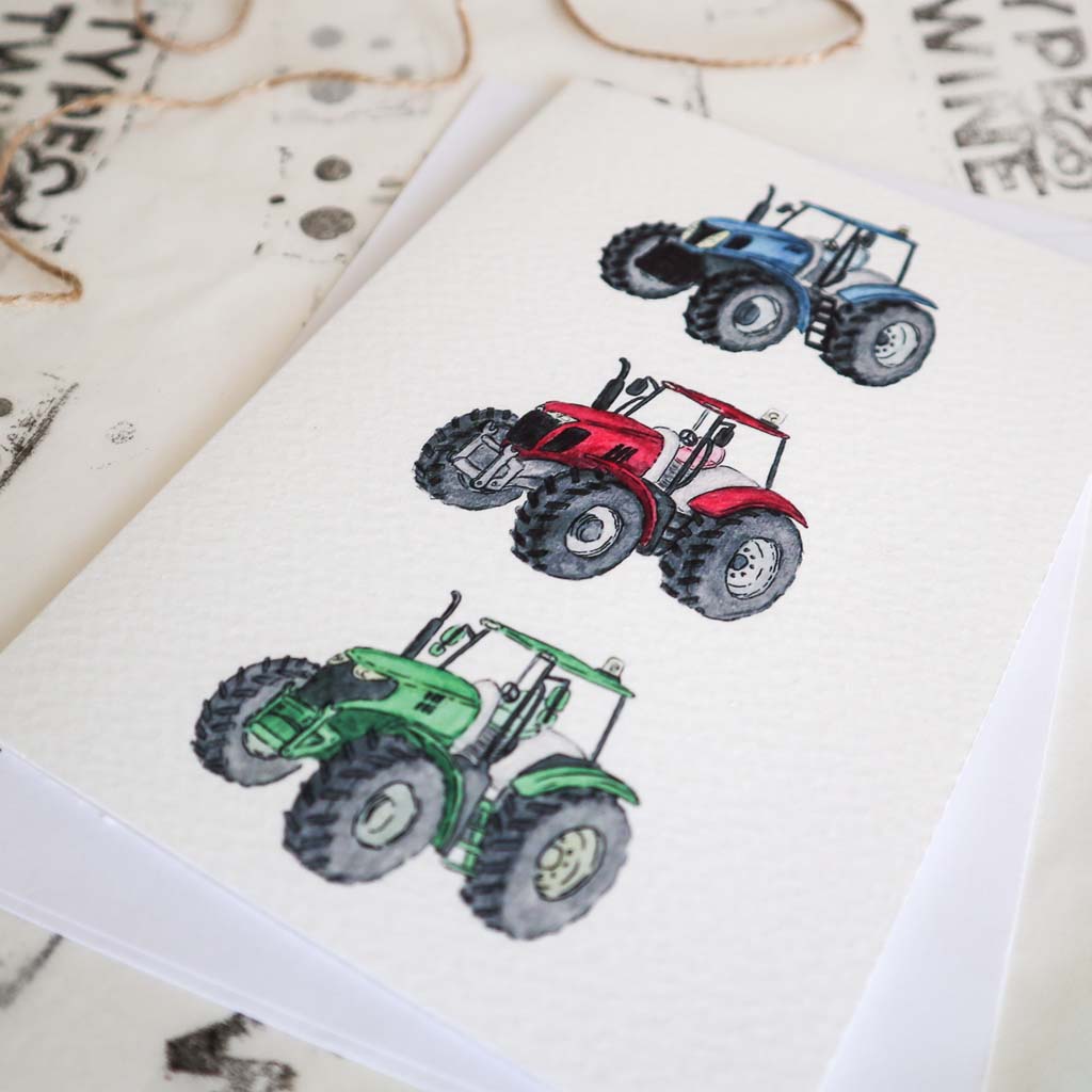 The Big Three Tractor Card