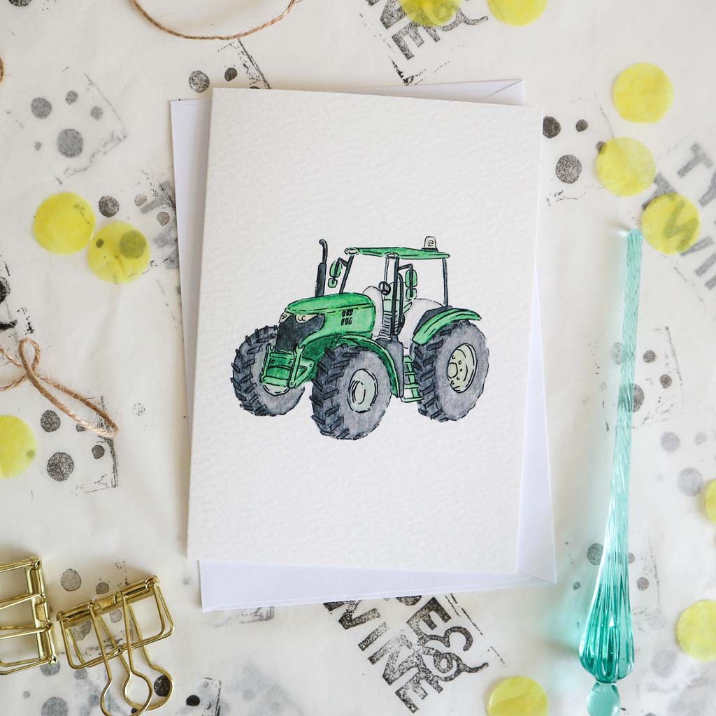 Green Tractor Card