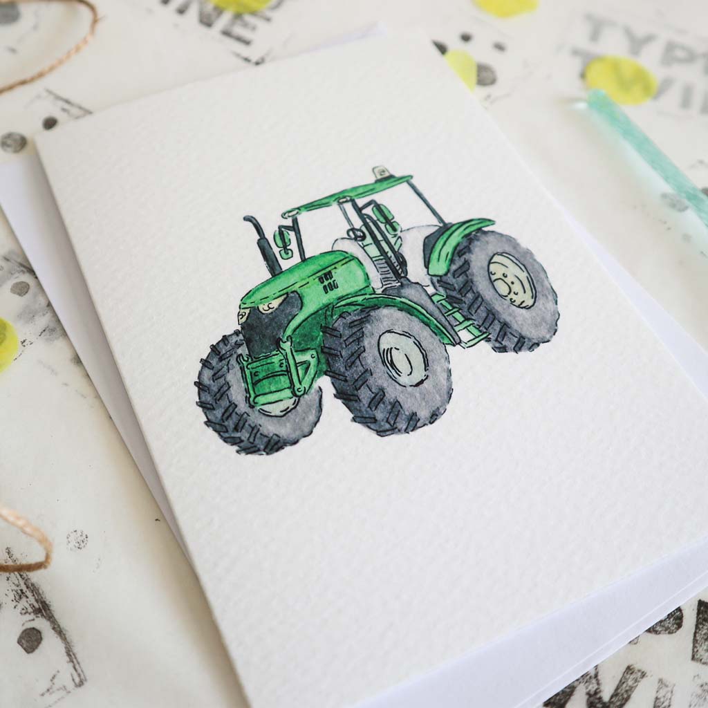 Green Tractor Card