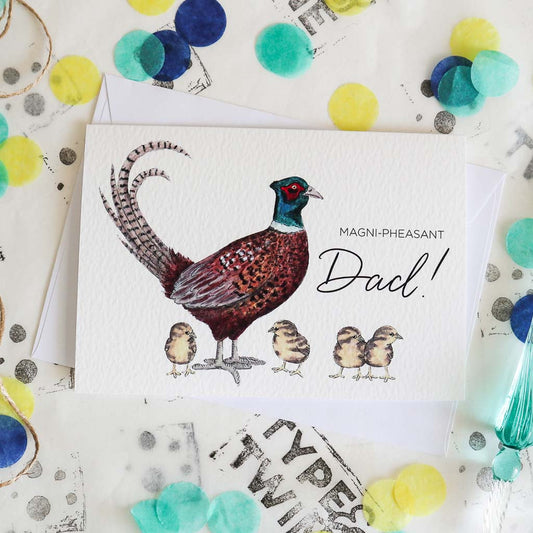 Magni-Pheasant Dad Card