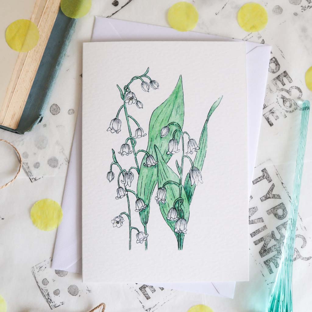 May Lily of the Valley Birth Flower Card