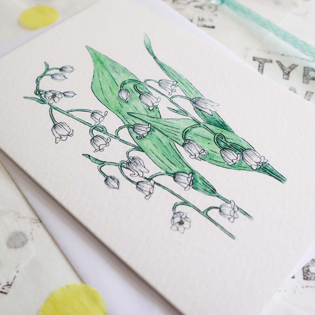 May Lily of the Valley Birth Flower Card