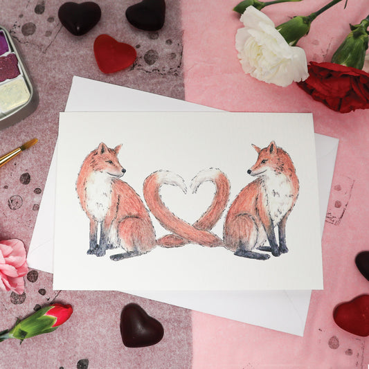 Fox Hearts Card