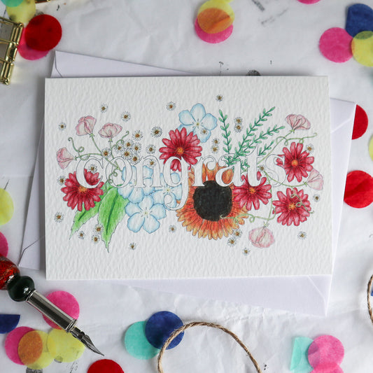 Floral Congrats Card