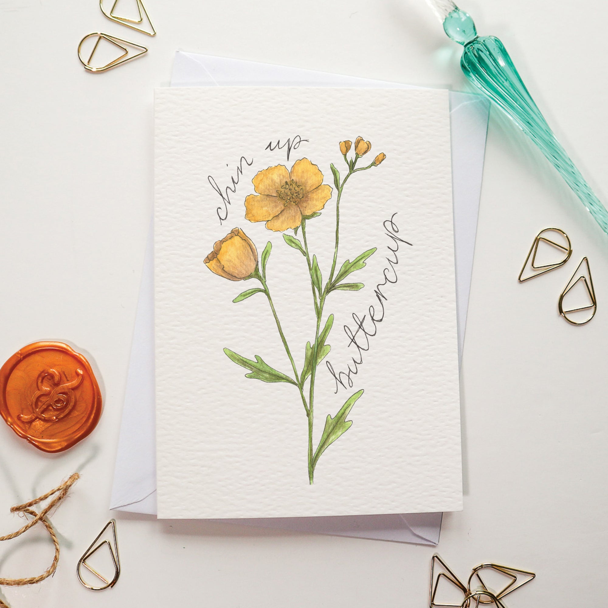 Chin Up Buttercup Card