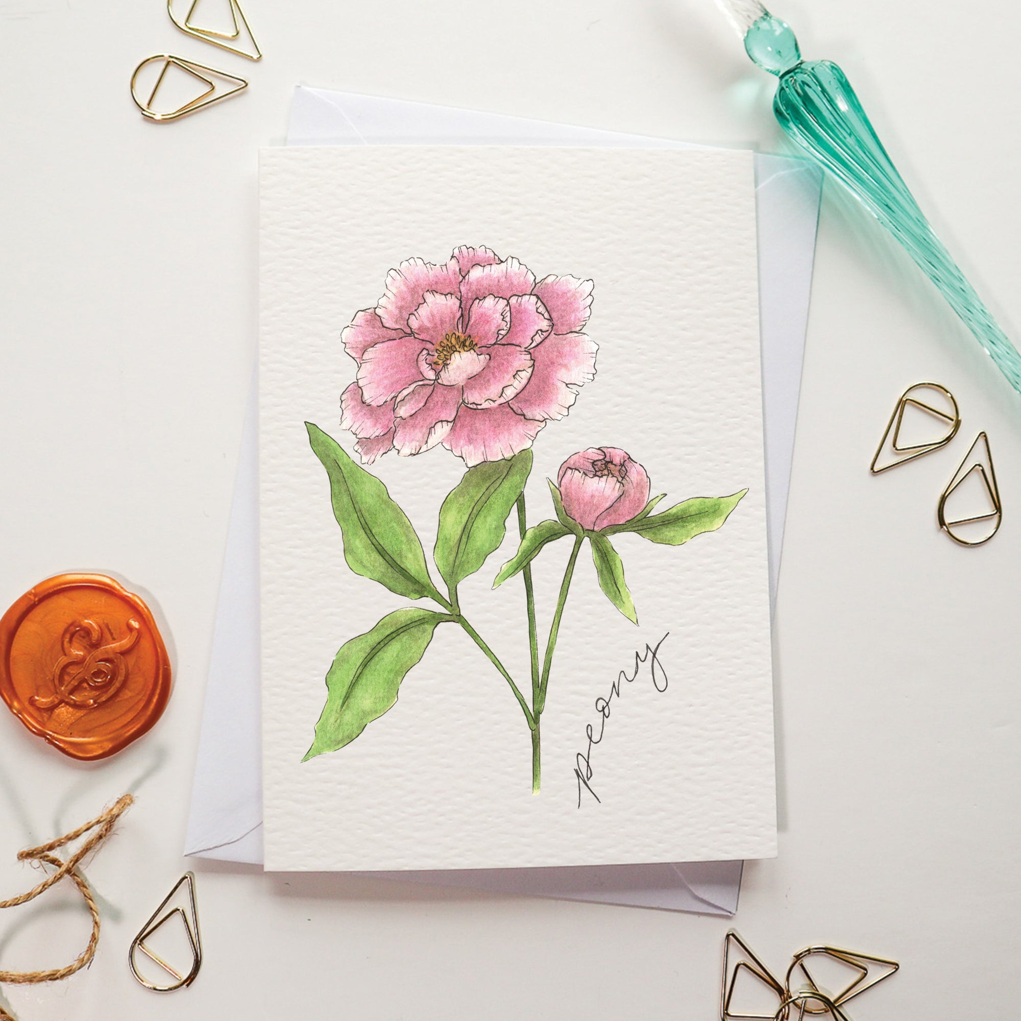 Peony Card