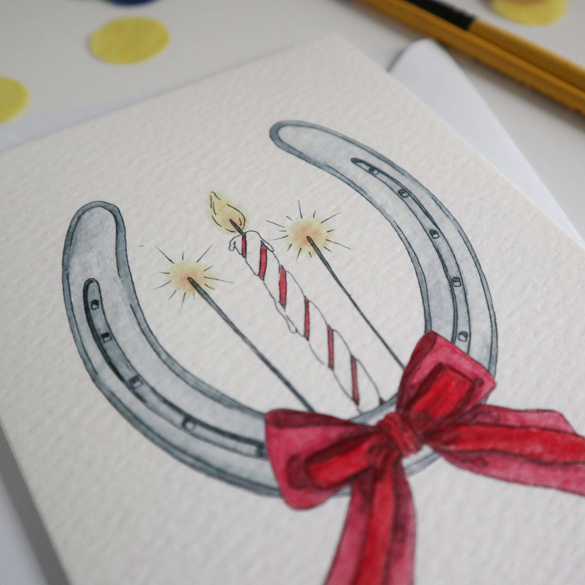 Horseshoe Birthday Card