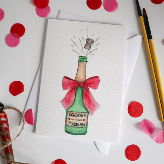 Pop the Bottle Wedding Card