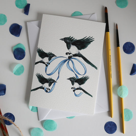 Four for a Boy Magpie Card
