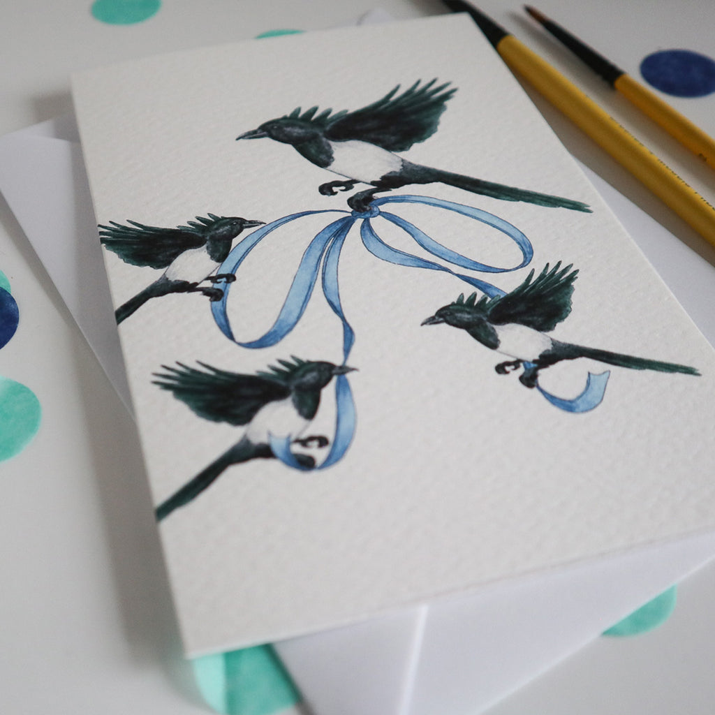 Four for a Boy Magpie Card