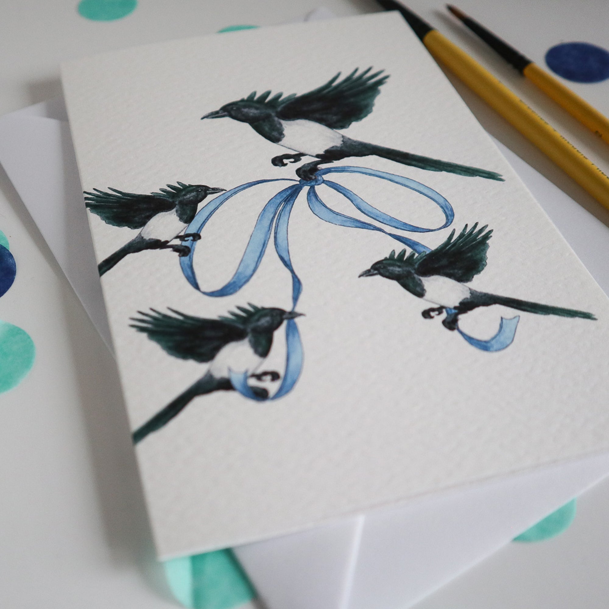 Four for a Boy Magpie Card