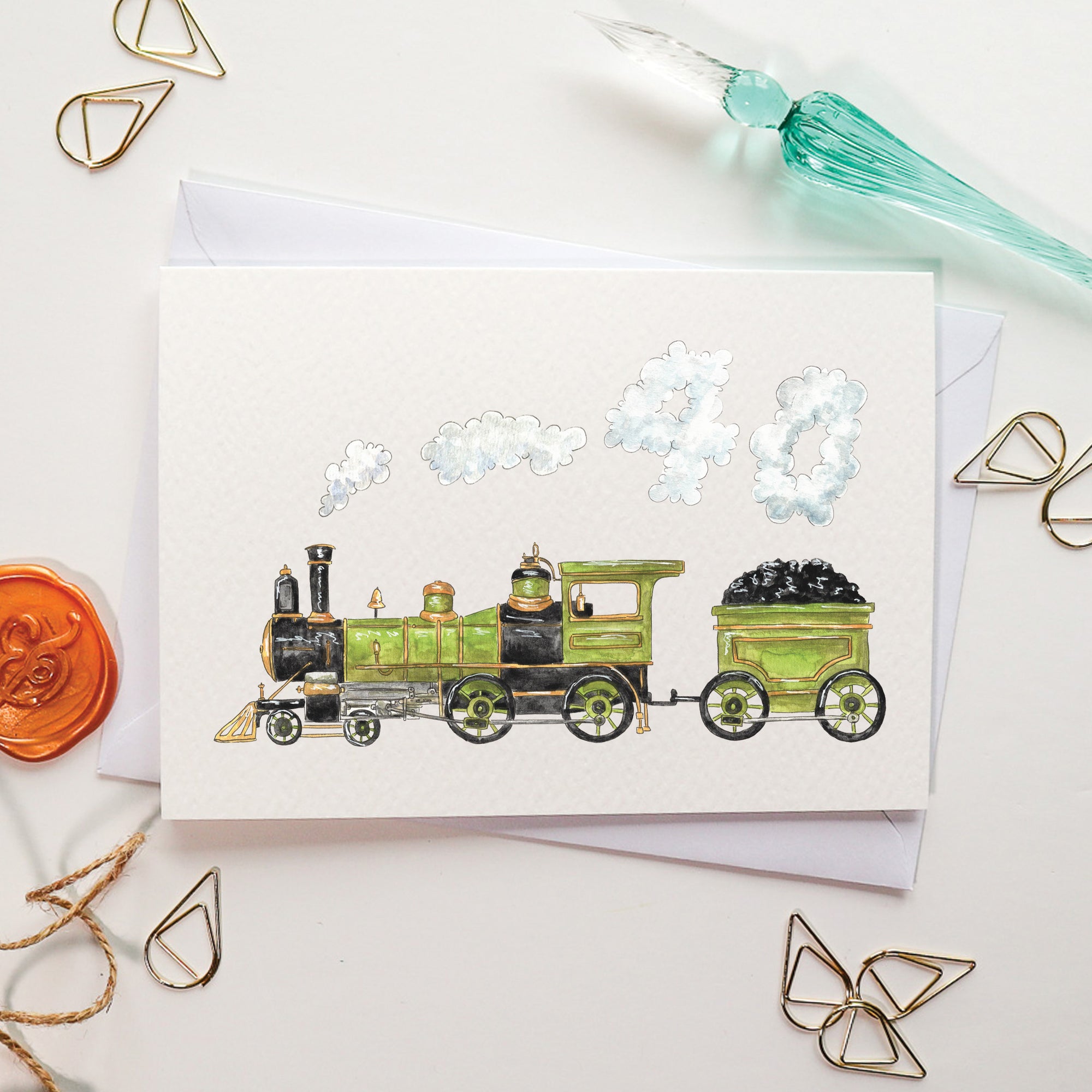 Train 40th Birthday Card