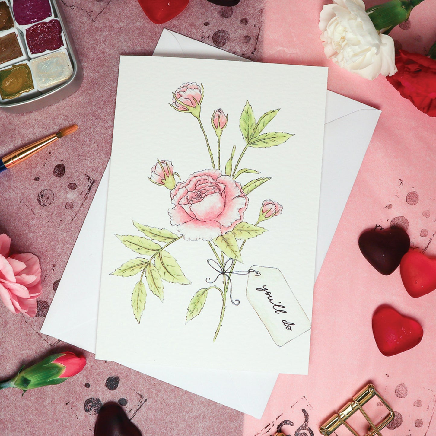 Gifted Rose Card