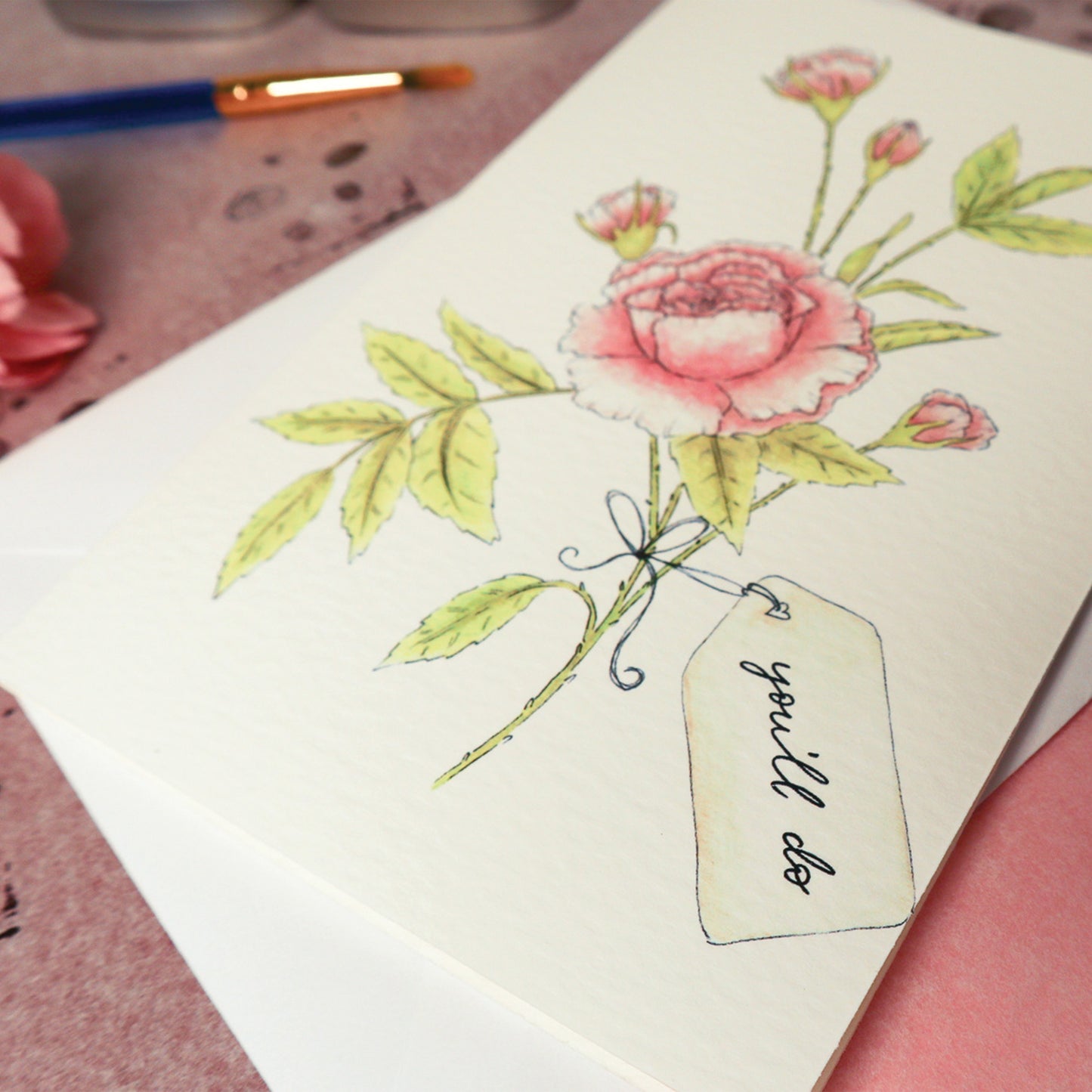 Gifted Rose Card