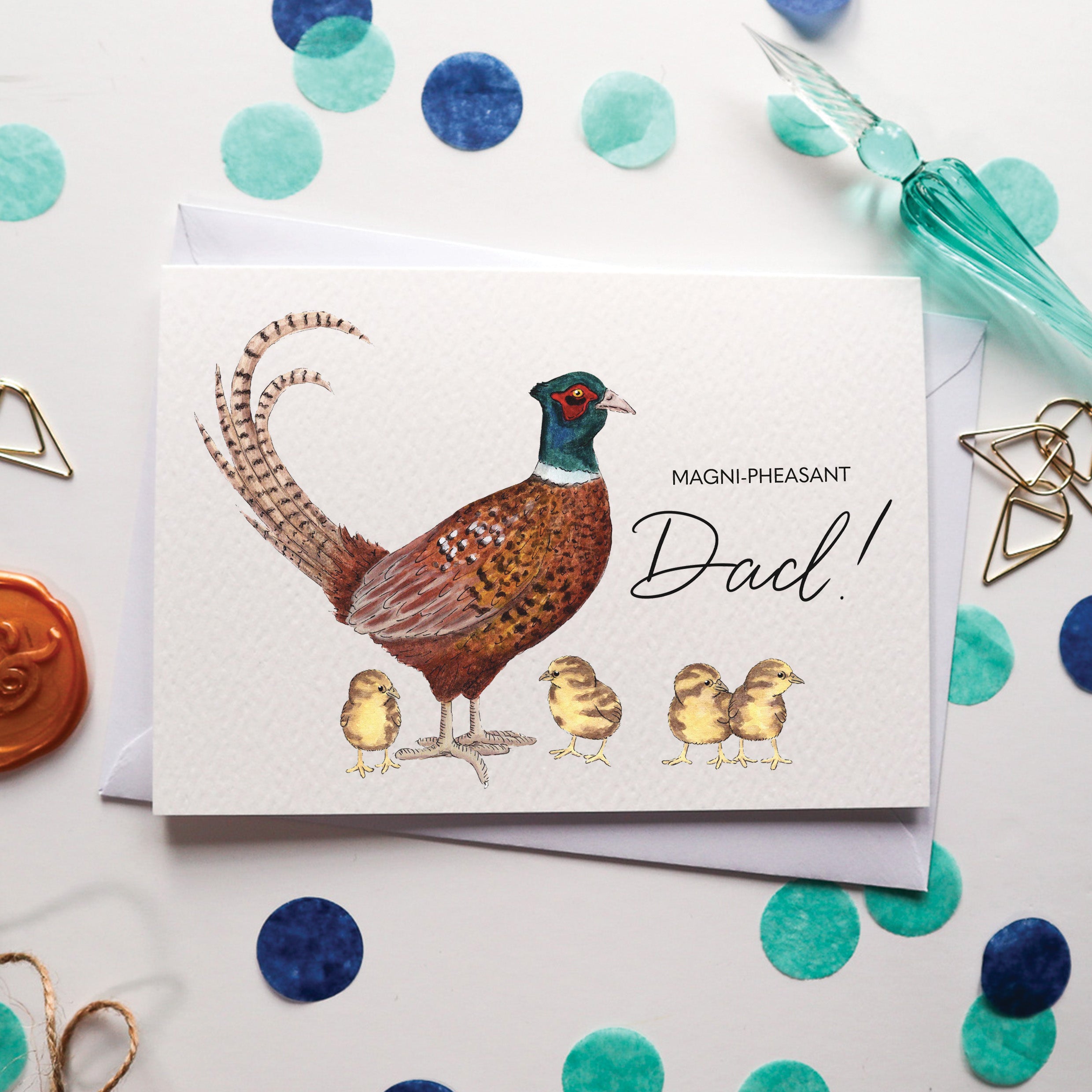Magni-Pheasant Dad Card