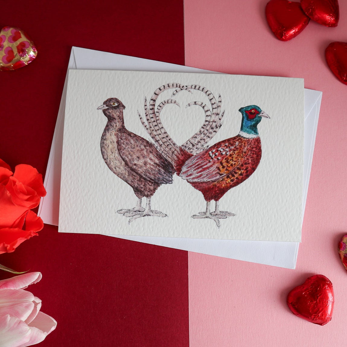 Pheasant Hearts Card
