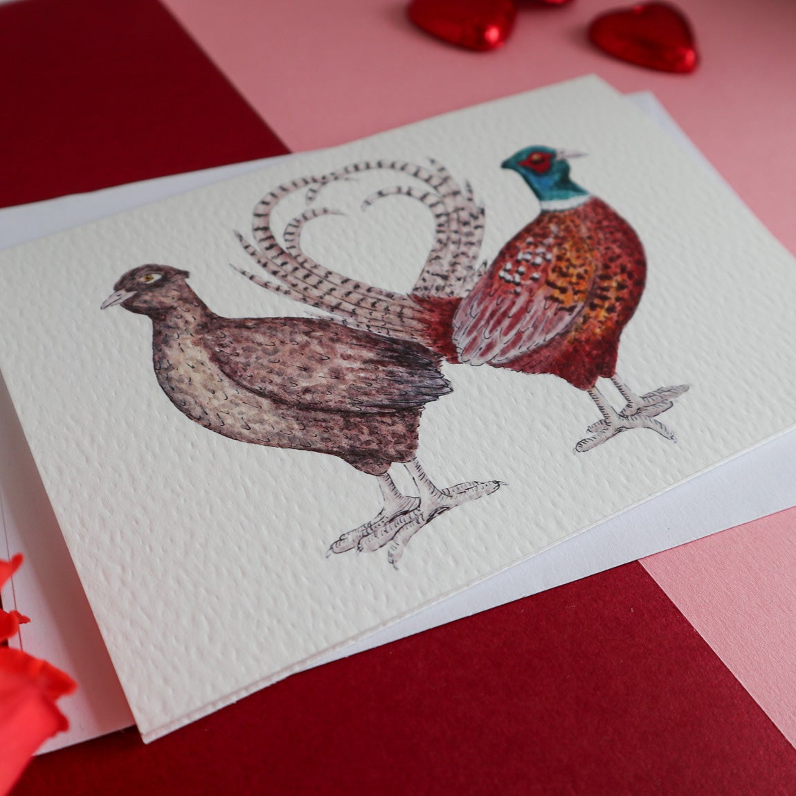 Pheasant Hearts Card