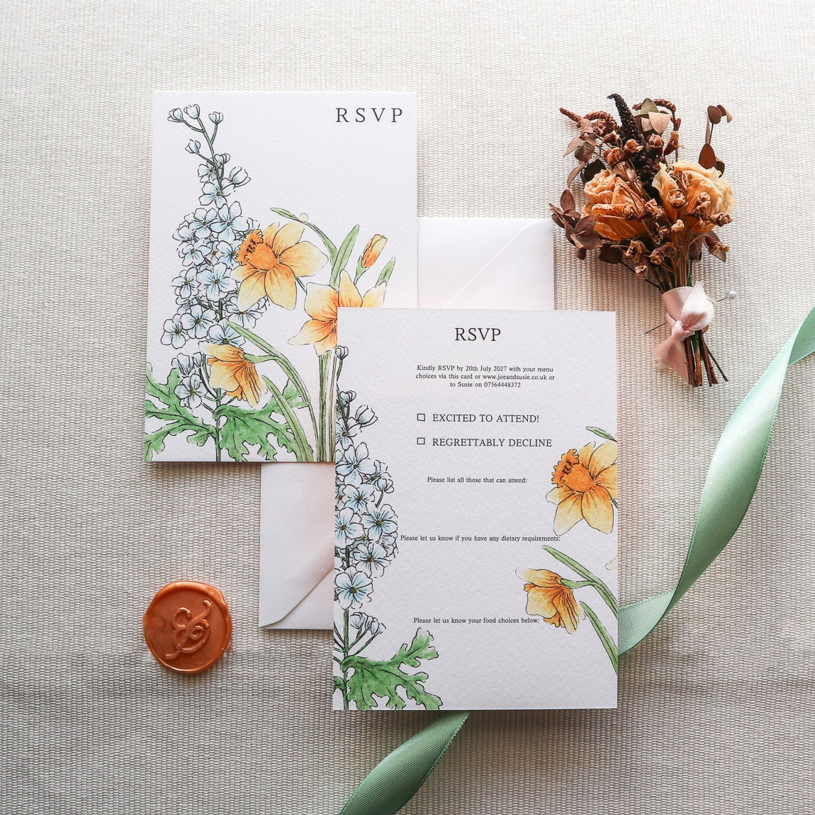 Birth Flower Wedding Invitation SAMPLE PACK