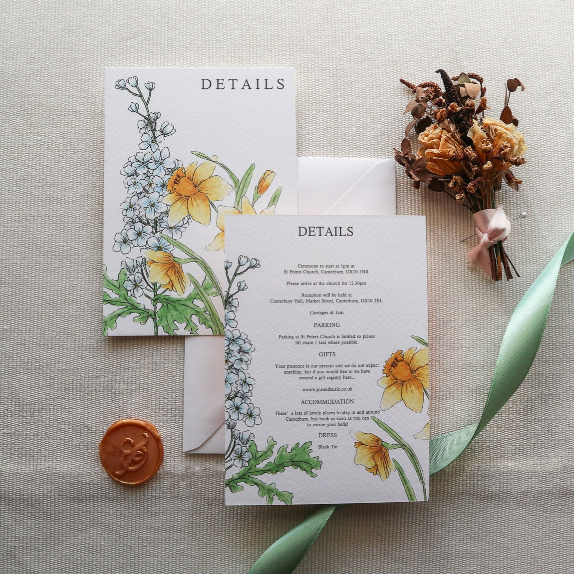 Birth Flower Wedding Invitation SAMPLE PACK
