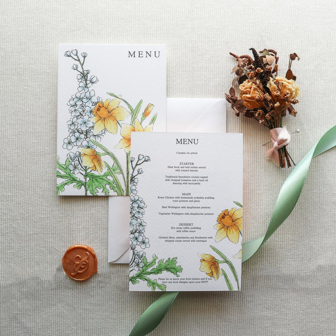 Birth Flower Wedding Invitation SAMPLE PACK