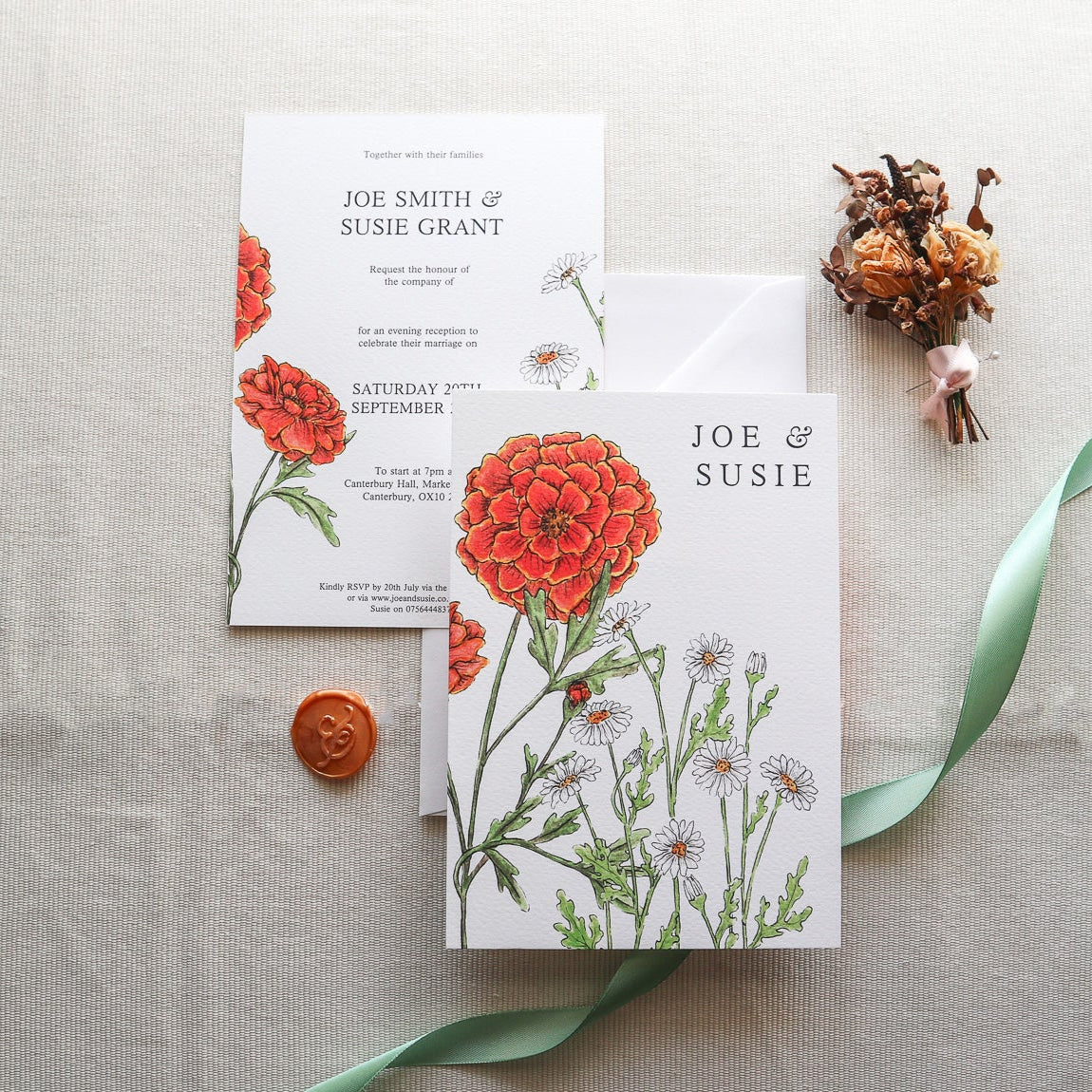 Birth Flower Wedding Invitation SAMPLE PACK