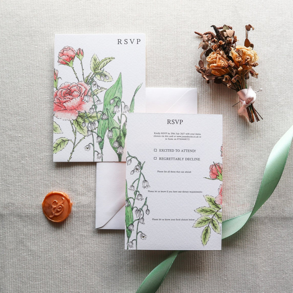 Birth Flower Wedding Invitation SAMPLE PACK