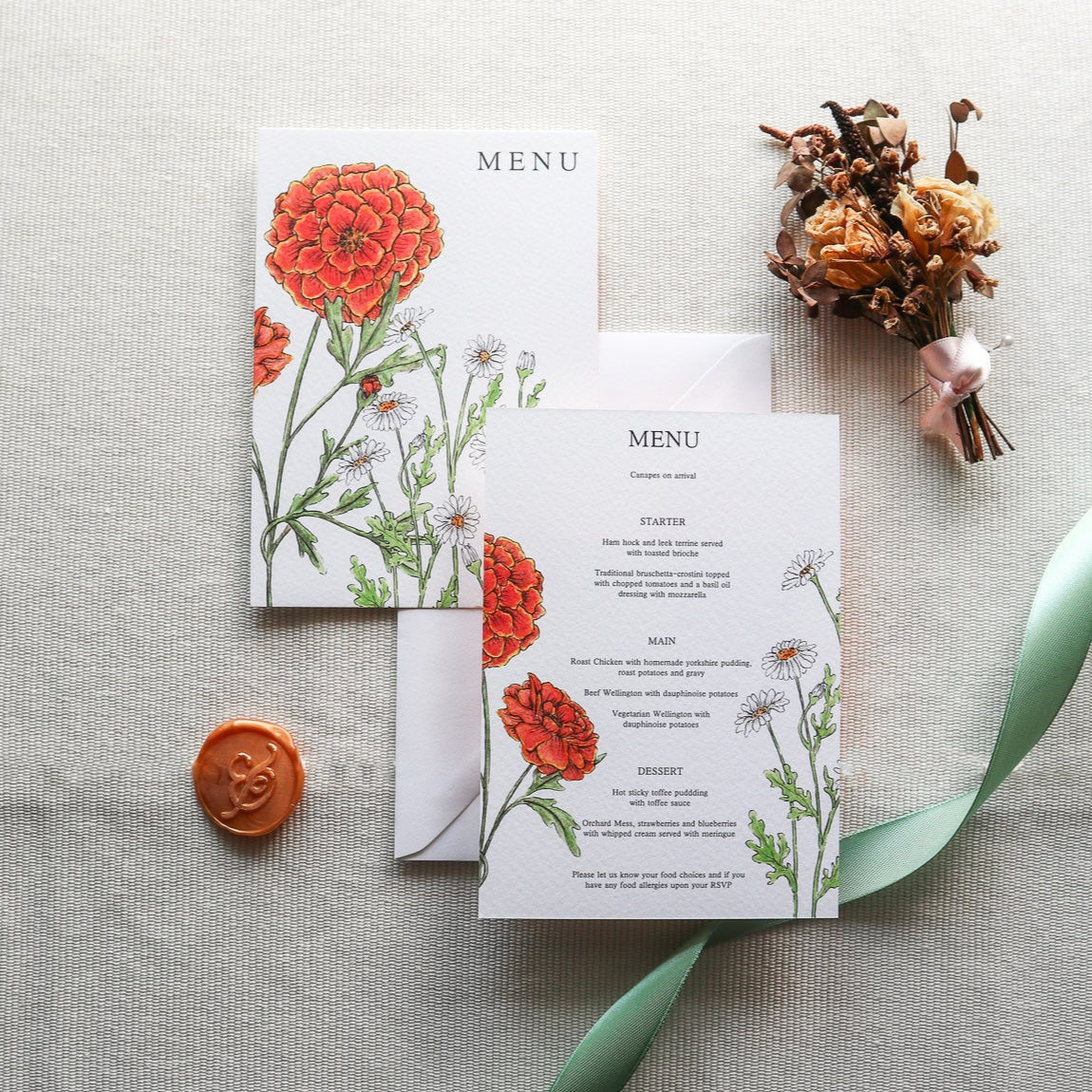 Birth Flower Wedding Invitation SAMPLE PACK