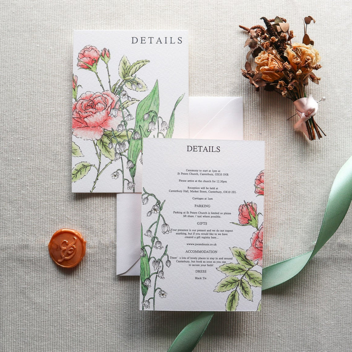 Birth Flower Wedding Invitation SAMPLE PACK