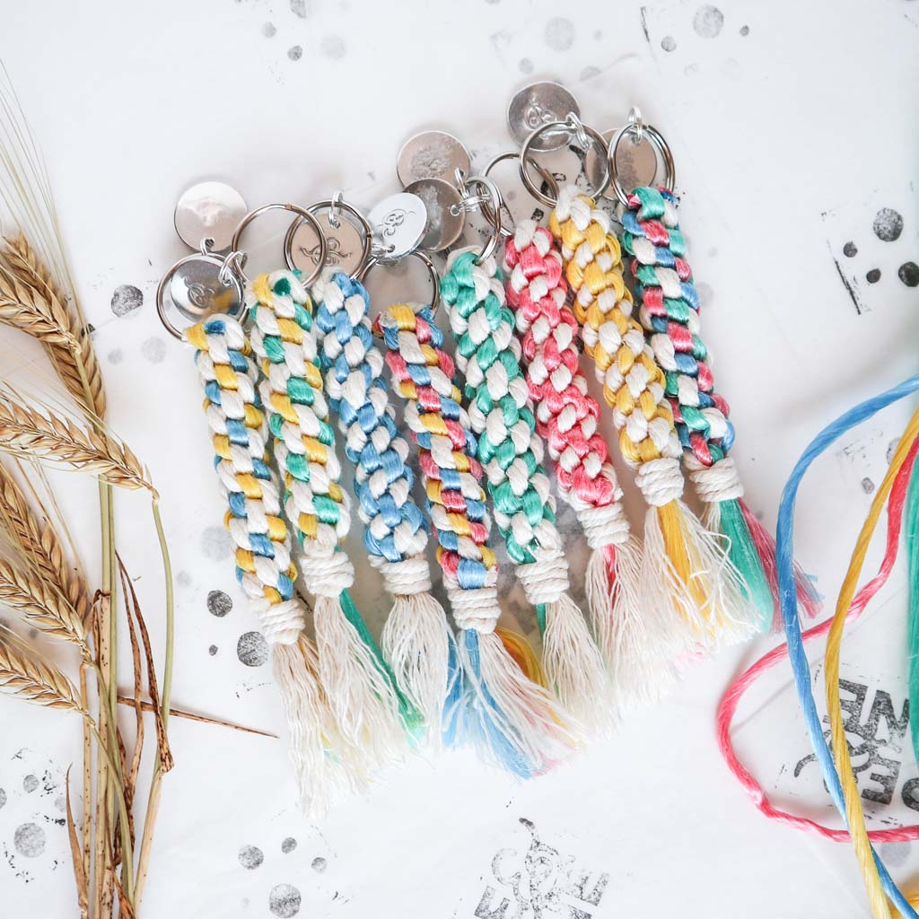 Recycled Baler Twine Macrame Keychains