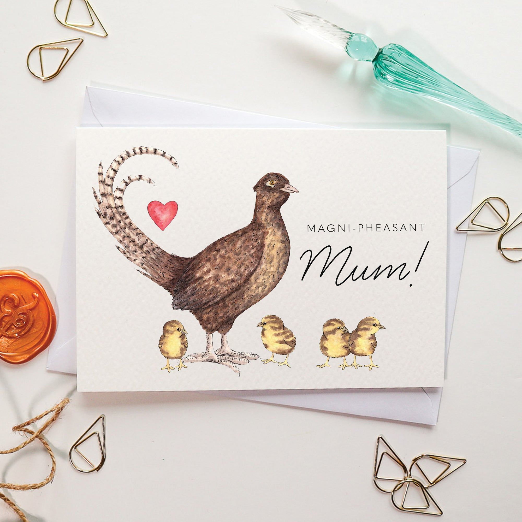 Magni-Pheasant Mum Card