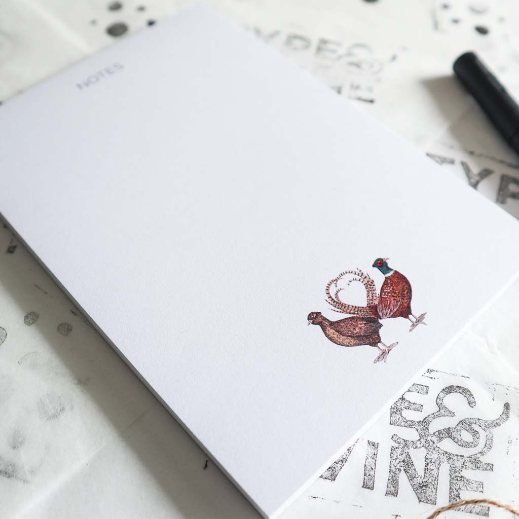 Pheasant Hearts Notepad