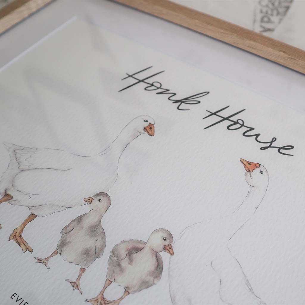 Goose Family Personalised Print