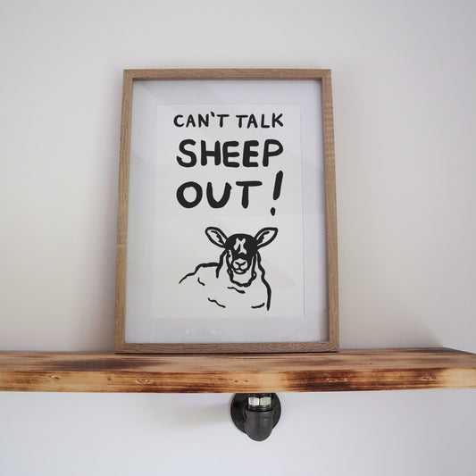 Can't Talk, Sheep Out Print