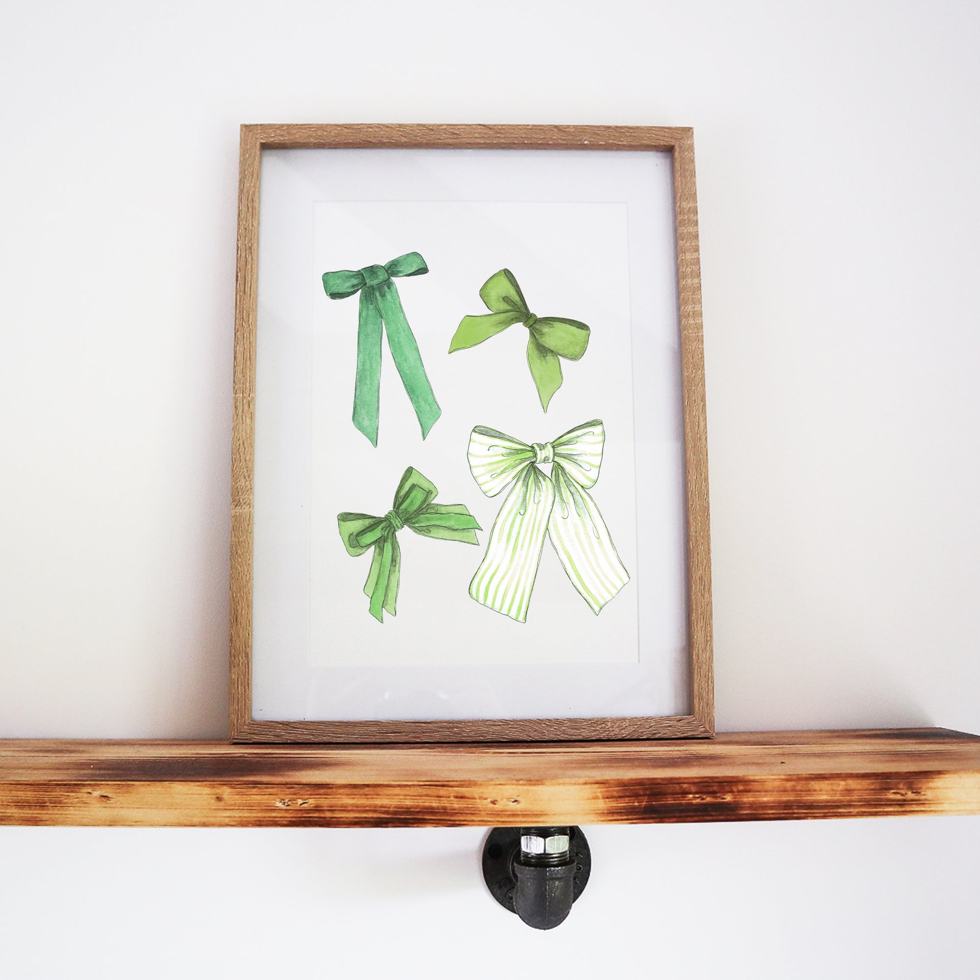 Green Bountiful Bows Print
