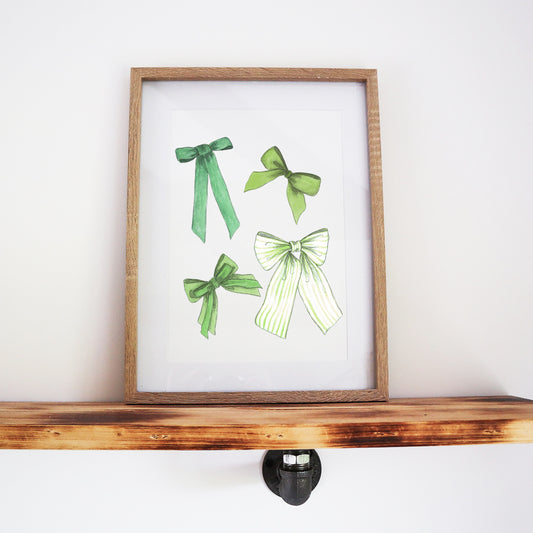 Green Bountiful Bows Print