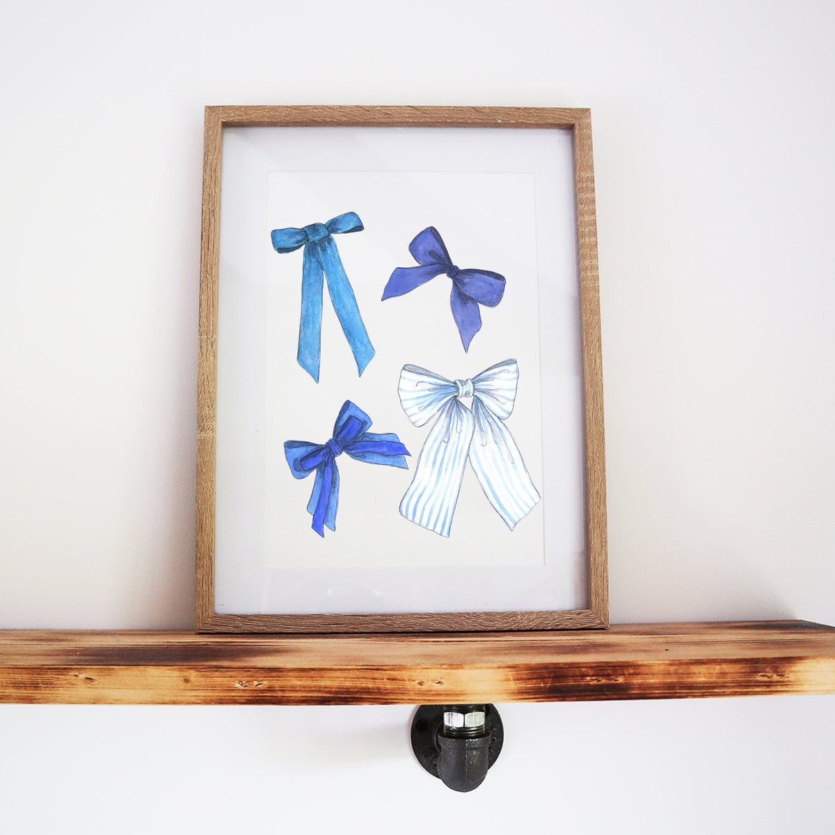 Blue Bountiful Bows Print
