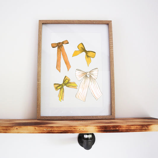 Yellow Bountiful Bows Print