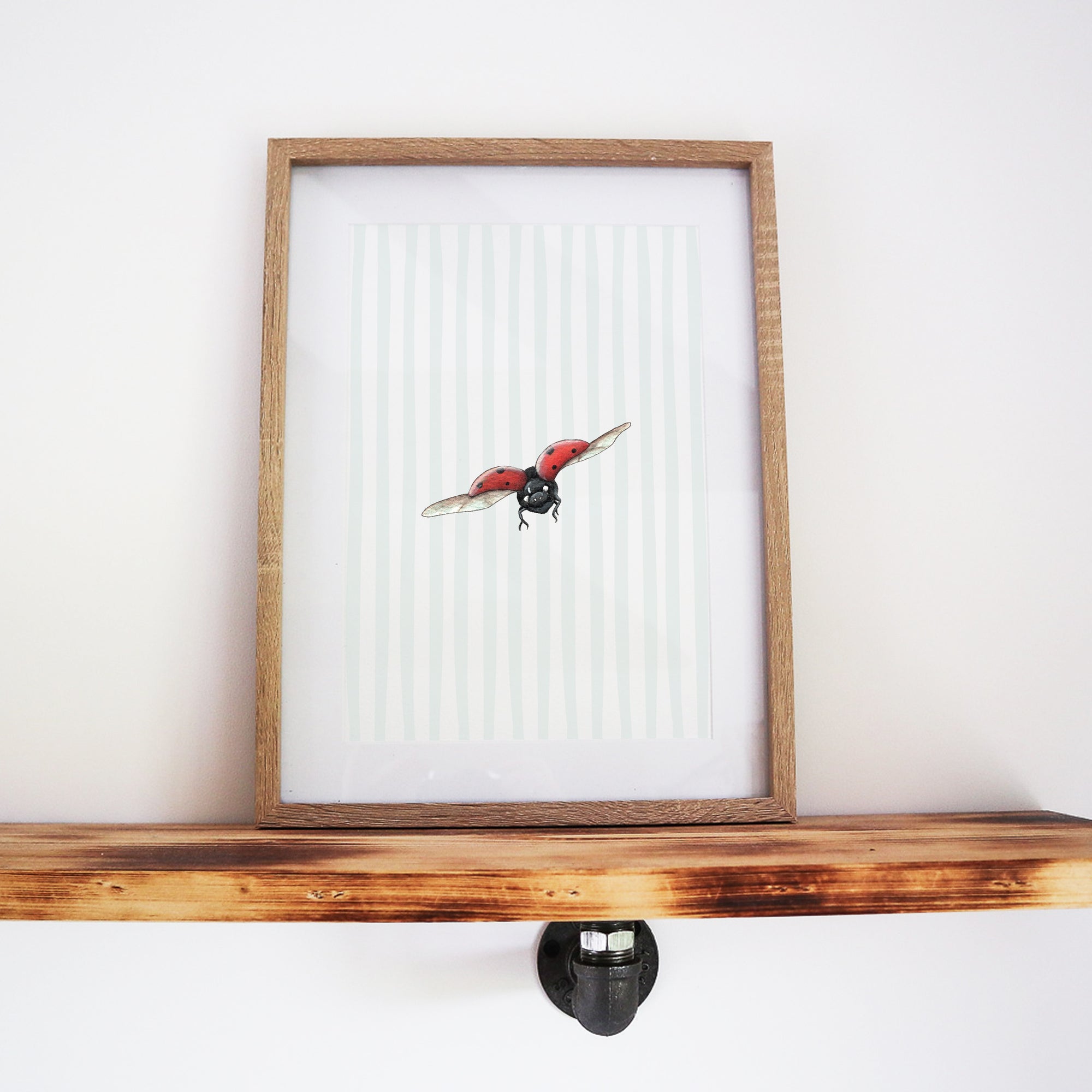 Ladybird & Stripes Print