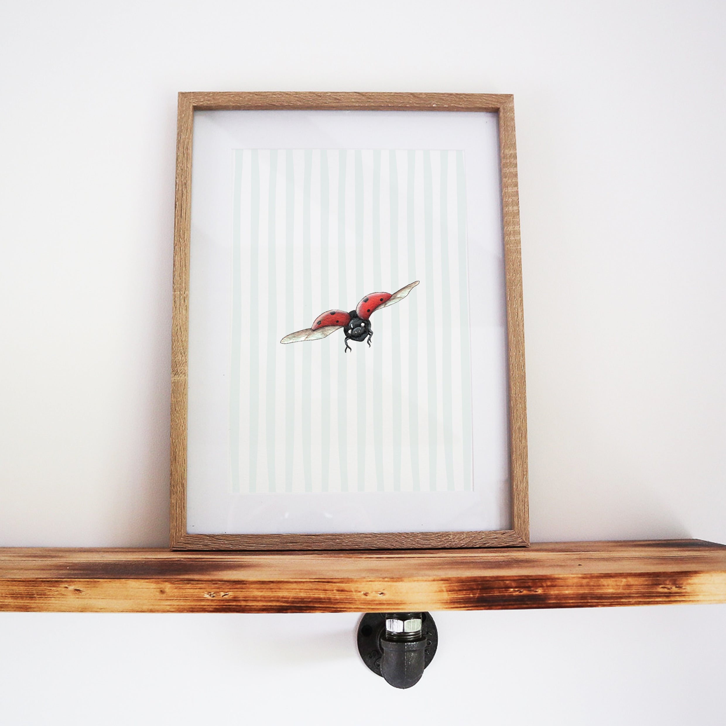 Ladybird & Stripes Print